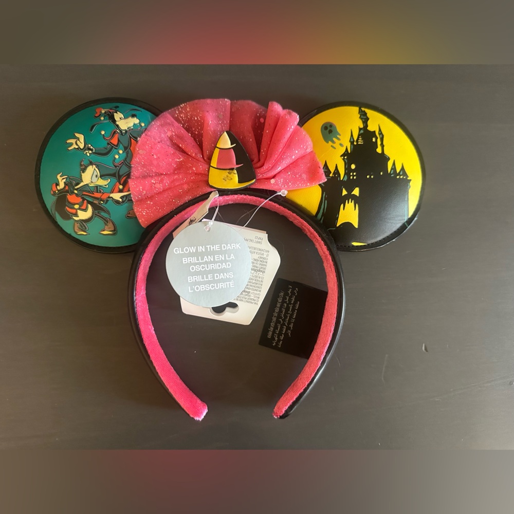 🆕 Disney Parks Glow-in-the-Dark Halloween Minnie Ears 🎃👻✨